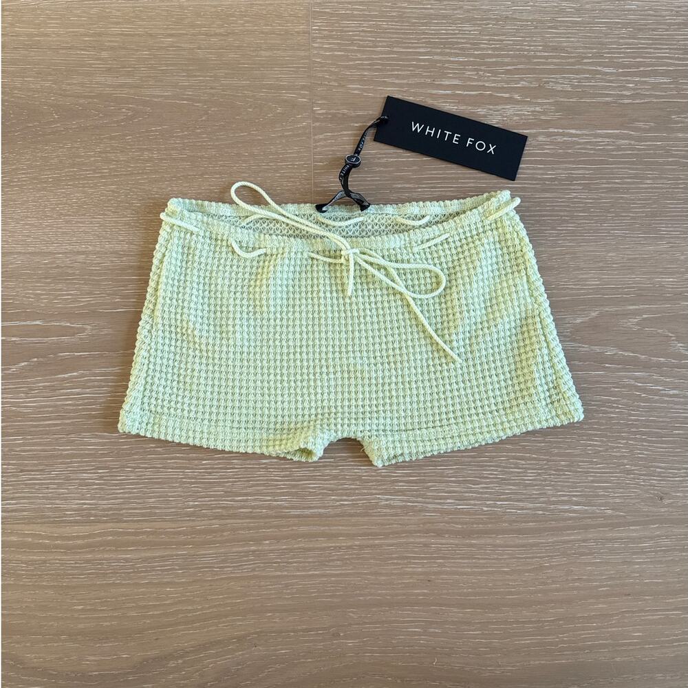 White Fox Crochet Shorts Cool It Size XXS Lime Green